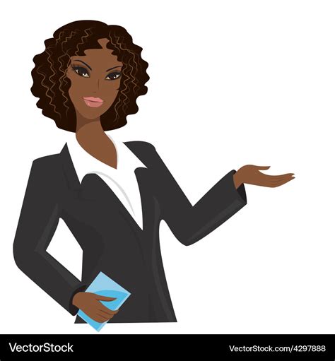 black business woman cartoon